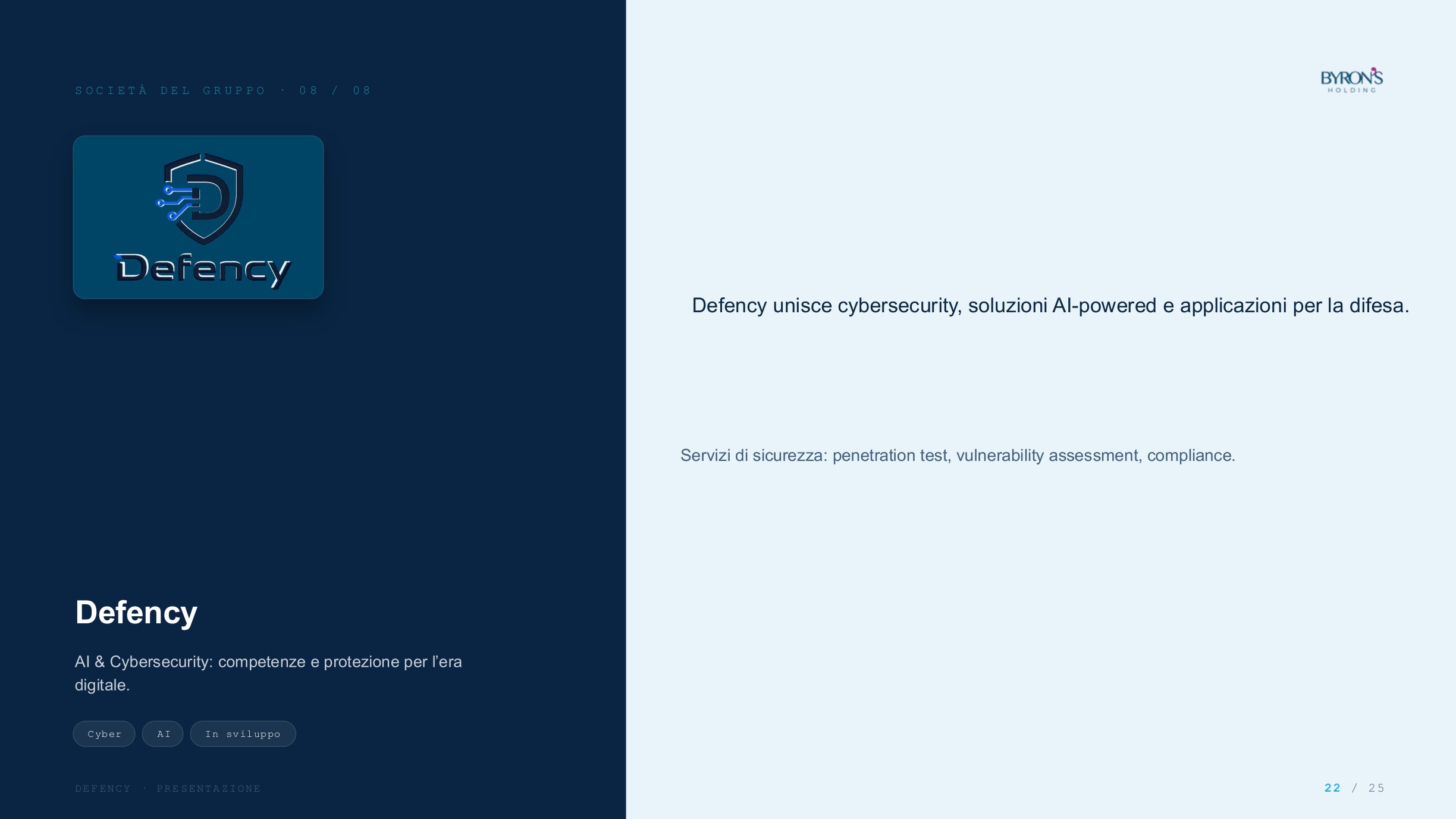 Slide istituzionale Defency